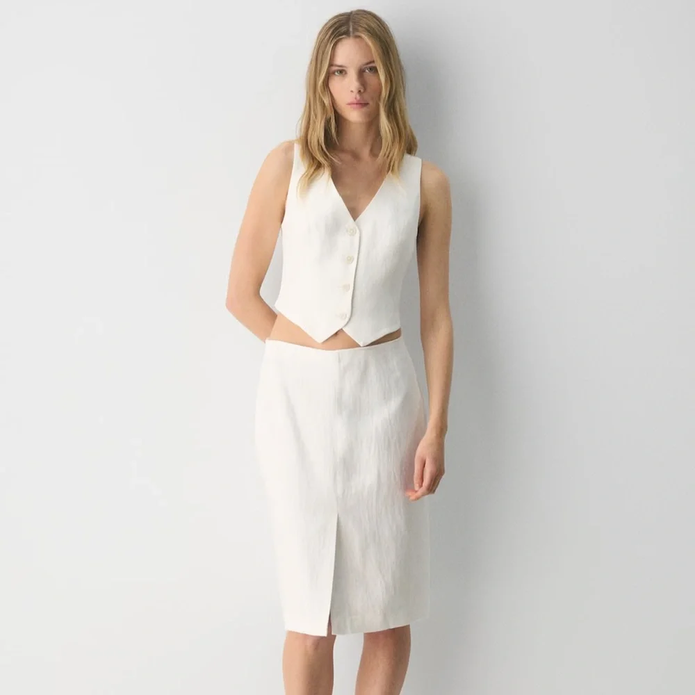 Aritzia Wilfred Pacino Linen Vest - Picture 2 of 8